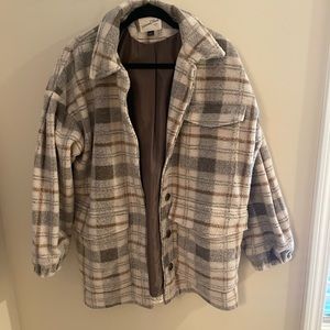 Oversized Plaid Jacket